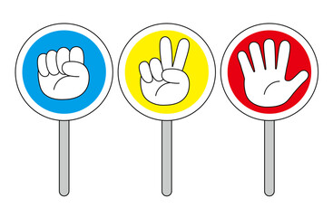 じゃんけんのプレート3種セット