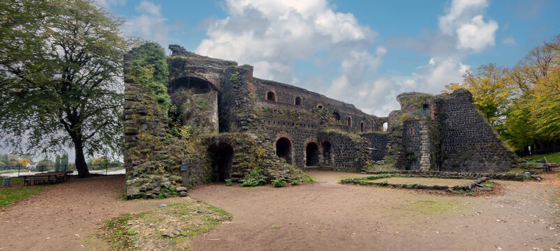 Ruins of the Imperial Palatinate complex of Kaiserswerth, D&uuml;sseldorf, Noth Rhine-Westphalia, Germany