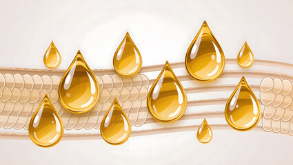 Nourishing Cuticle Oil Drops On Skin Barrier Illustration