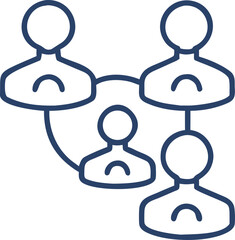 Connected People Network Icon connection group