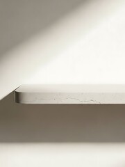 Minimalist shelf in soft light