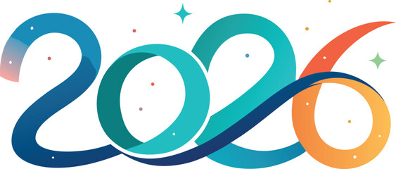 Celebrate the year 2026 isolated on transparent background