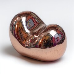Glossy, copper-colored smooth nugget shape