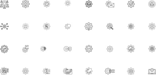 Obraz premium A collection of 32 small pixelated and blurry images or icons