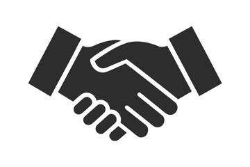 Minimalist Handshake Line Icon &ndash; Partnership, Agreement, and Business Collaboration Symbol