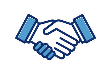 Minimalist Handshake Line Icon &ndash; Partnership, Agreement, and Business Collaboration Symbol