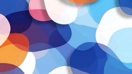 Abstract overlapping circles background with dynamic color transitions effect