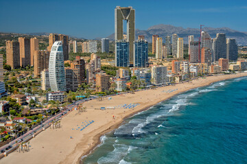 Benidorm Beach Resort. Spain. Travel and tourism in the paradise Spanish cities