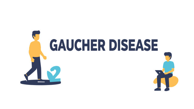 Gaucher Disease medical concept illustration with patient characters