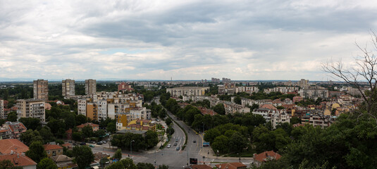Panorama of Plovdiv city from Sahat tepe © rninov