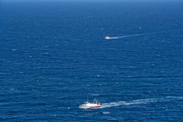 Fishing boats at sea. Spain
