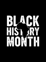 Black History Month Typography Poster with Africa Silhouette