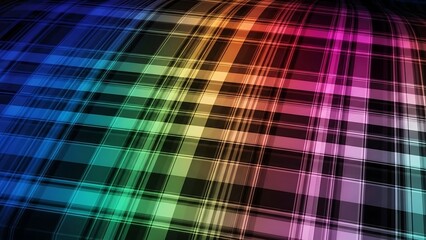 Rainbow Tartan Plaid Pattern Background Texture.