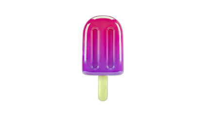Colorful Popsicle Isolated on White Background