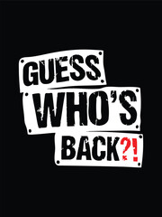 Fun Comeback Typography Quote Illustration