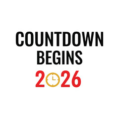 Obraz premium Countdown begins 2026 new year celebration graphic Vector