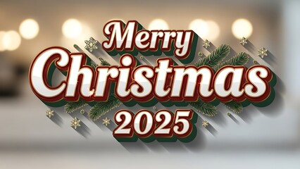 Merry christmas 2025 greeting card