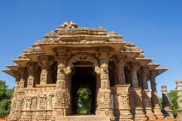 Obraz premium Modhera Sun Temple, Gujarat, India – Ancient Hindu Architectural Marvel