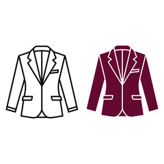 Two Blazers One White One Maroon Color Line jacket