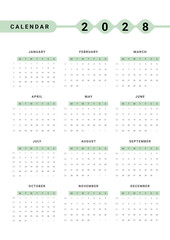 Calendar Templates 2028