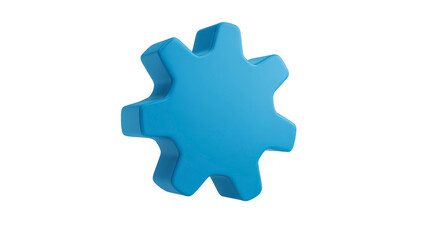 Fototapeta premium Blue gear icon 3D rendering isolated on transparent background symbolizing technology engineering machinery and mechanical process with modern and minimalistic style