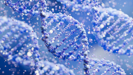 DNA molecule structure genetic helix biology cell medical science gene abstract background. 3d rendering.