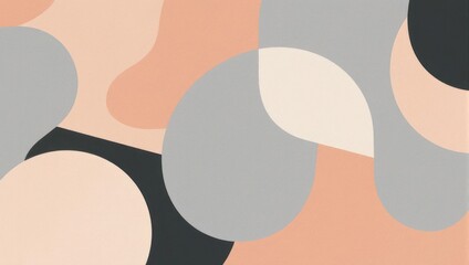 Abstract Organic Shapes Background in Muted Earth Tones.