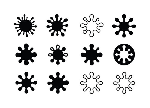 Paint Splash Logos. Splash of paint. Icon set. Set Logo of Splas