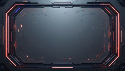 Minimal Plain Background with Futuristic Tech Edge Elements