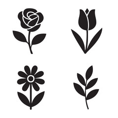 Classic Blossom Silhouette Set.eps