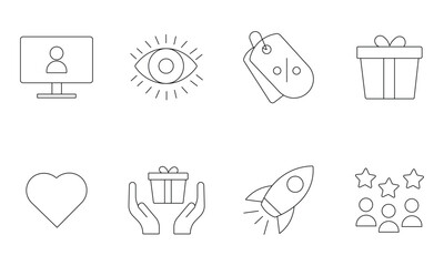 Set of vector icons for web design and business including symbols for food internet energy and money illustrations