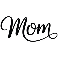 Mom calligraphy vector mothers day lettering design