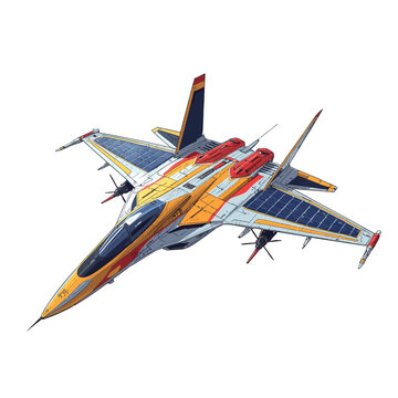 Future Military Jet with Sollar Cell Technologi Concept