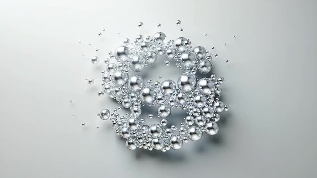 Video Close-up of soap bubble letters forming the alphabet 's'