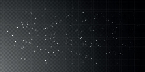 Sparkling dust particles overlay png isolated on transparent background