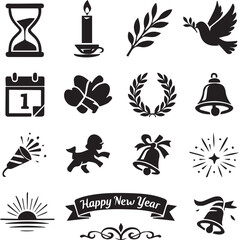 Traditional New Year Symbols Set.eps