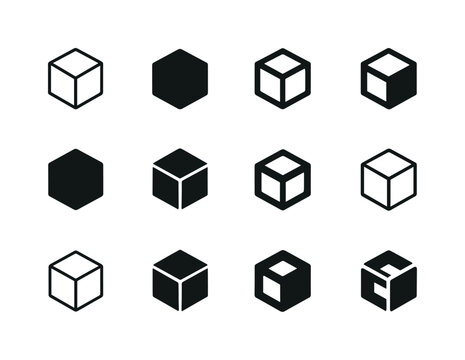 Boxy Structure Logos. Boxy Structure. Icon set. Set Logo of boxy