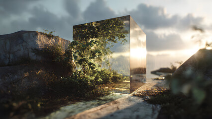 Ultra-realistic industrial recycling conveyors transporting sorted materials under bright, clean factory lighting