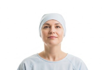x-default Hopeful Woman Patient in Headscarf