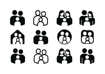 Family Milestone Icons. Personal milestones in relationships and