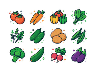 Fototapeta premium Colorful Organic Vegetables. Organic vegetables. Colorful isomet