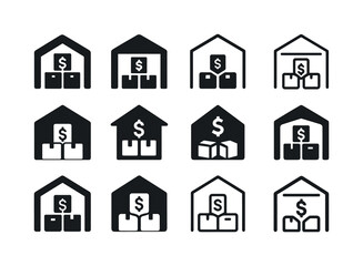 Fototapeta premium Cost Icons Collection. Cost of production. Icon set. Set Logo of