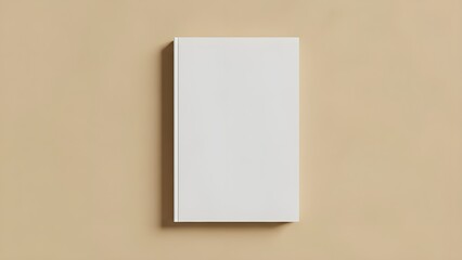 White notebook on pastel background