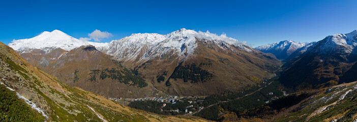Panoramic View The Caucasus Mountains