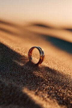 Ring half-buried in a desert dune
