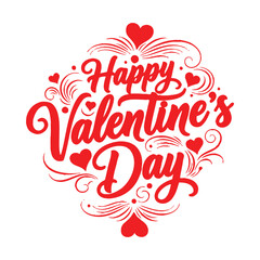 Fototapeta premium Happy valentine's Day typography design. Happy valentine's day t sirt design. happy valentines day card
