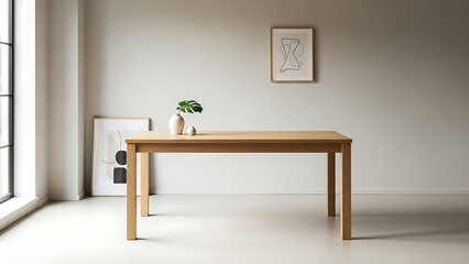 Fototapeta premium Minimalist Wooden Table