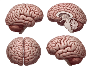 Detailed human brain anatomy