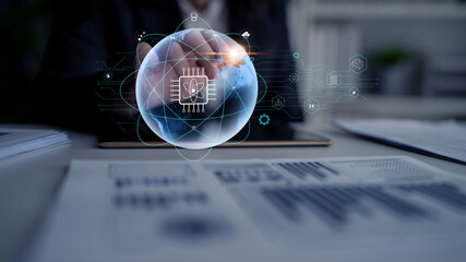 A global quantum computing network for the future of communication and data processing. A worldwide system powered by quantum technology and AI. Motif