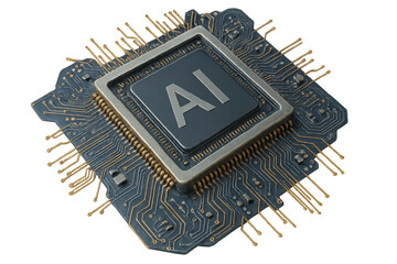 Ai chip powering artificial intelligence, machine learning, and advanced computation with cutting-edge technology